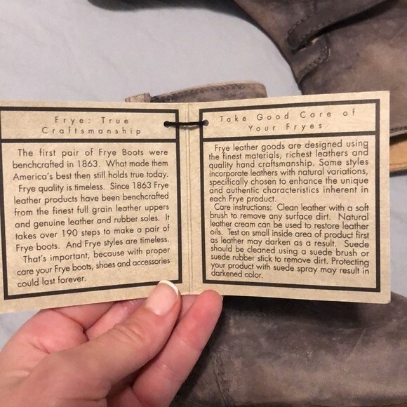 FRYE Lindsay Plate Short Women's Cowboy Cowgirl Gray Boot Stone Grey Sz 6 B - Picture 4 of 10